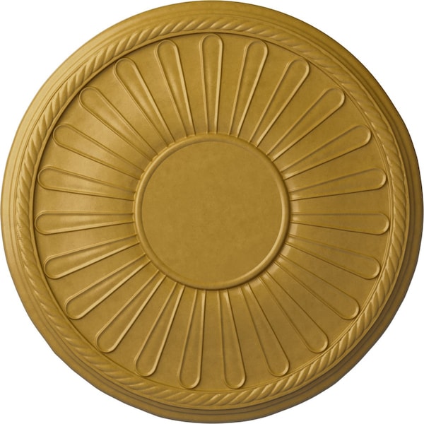 Ekena Millwork Leandros Ceiling Medallion (Fits Canopies up to 6 3/8"), 19 7/8"OD x 1 1/4"P, Iridescent Gold CM22LNIGS - main